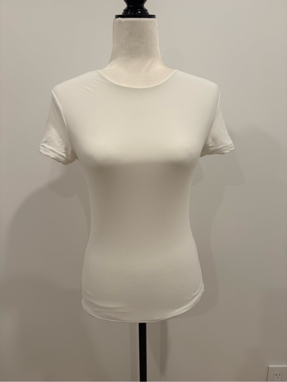 Abercrombie & Fitch Butter Soft Crew Neck Short Sleeve Top  - White